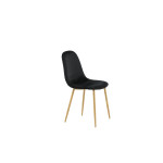 Paris Prix Chaise Design En Velours "Polar" 94cm Noir