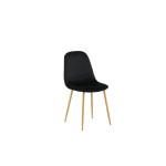 Paris Prix Chaise Design En Velours "Polar" 94cm Noir