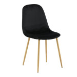 paris prix Chaise Design en Velours "Polar" 94cm Noir