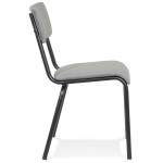 Paris Prix Chaise Design En Velours "Politano" 83cm Gris