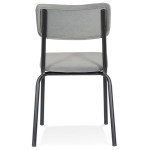 Paris Prix Chaise Design En Velours "Politano" 83cm Gris