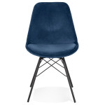 Paris Prix Chaise Design En Velours "Zaniolo" 83cm Bleu