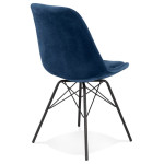Paris Prix Chaise Design En Velours "Zaniolo" 83cm Bleu