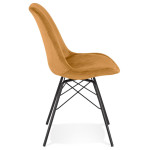Paris Prix Chaise Design En Velours "Zaniolo" 83cm Moutarde