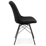 Paris Prix Chaise Design En Velours "Zaniolo" 83cm Noir