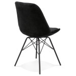 Paris Prix Chaise Design En Velours "Zaniolo" 83cm Noir