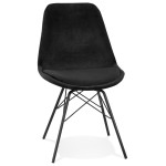 paris prix Chaise Design en Velours "Zaniolo" 83cm Noir