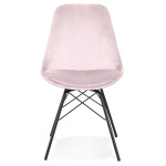 Paris Prix Chaise Design En Velours "Zaniolo" 83cm Rose