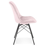 Paris Prix Chaise Design En Velours "Zaniolo" 83cm Rose