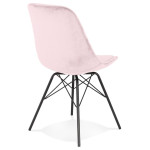 Paris Prix Chaise Design En Velours "Zaniolo" 83cm Rose