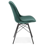 Paris Prix Chaise Design En Velours "Zaniolo" 83cm Vert