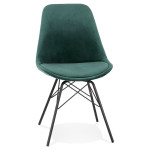 paris prix Chaise Design en Velours "Zaniolo" 83cm Vert