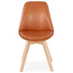 Paris Prix Chaise Design Industriel "Vieni" 82cm Marron & Naturel