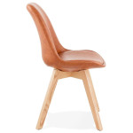 Paris Prix Chaise Design Industriel "Vieni" 82cm Marron & Naturel
