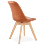 Paris Prix Chaise Design Industriel "Vieni" 82cm Marron & Naturel