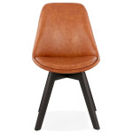 Paris Prix Chaise Design Industriel "Vieni" 82cm Marron & Noir