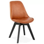 paris prix Chaise Design Industriel "Vieni" 82cm Marron & Noir