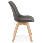 Paris Prix Chaise Design "Mirka" 85cm Gris Foncé & Naturel
