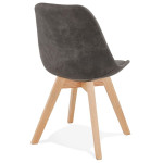 Paris Prix Chaise Design "Mirka" 85cm Gris Foncé & Naturel