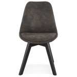 Paris Prix Chaise Design "Mirka" 85cm Gris Foncé & Noir