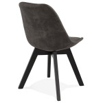 Paris Prix Chaise Design "Mirka" 85cm Gris Foncé & Noir