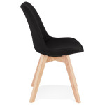 Paris Prix Chaise Design Scandinave "Amoru" 82cm Noir & Beige