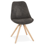 paris prix Chaise Design Scandinave "Rony" 84cm Gris & Naturel