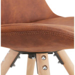 Paris Prix Chaise Design Scandinave "Rony" 84cm Marron & Naturel