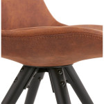 Paris Prix Chaise Design Scandinave "Rony" 84cm Marron & Noir