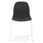 Paris Prix Chaise Design "Sluna" 85cm Gris Foncé & Blanc