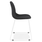 Paris Prix Chaise Design "Sluna" 85cm Gris Foncé & Blanc
