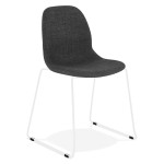 paris prix Chaise Design "Sluna" 85cm Gris Foncé & Blanc