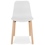 Paris Prix Chaise Design "Sparkling" 81cm Blanc & Naturel
