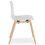 Paris Prix Chaise Design "Sparkling" 81cm Blanc & Naturel