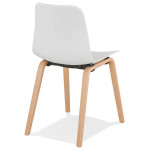 Paris Prix Chaise Design "Sparkling" 81cm Blanc & Naturel