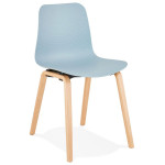 paris prix Chaise Design "Sparkling" 81cm Bleu & Naturel