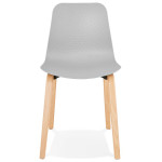 Paris Prix Chaise Design "Sparkling" 81cm Gris Clair & Naturel