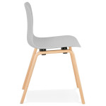 Paris Prix Chaise Design "Sparkling" 81cm Gris Clair & Naturel