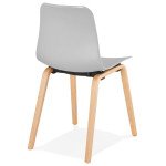 Paris Prix Chaise Design "Sparkling" 81cm Gris Clair & Naturel