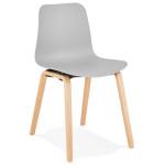 paris prix Chaise Design "Sparkling" 81cm Gris Clair & Naturel