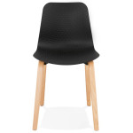 Paris Prix Chaise Design "Sparkling" 81cm Noir & Naturel