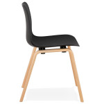 Paris Prix Chaise Design "Sparkling" 81cm Noir & Naturel