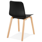 Paris Prix Chaise Design "Sparkling" 81cm Noir & Naturel