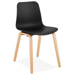 paris prix Chaise Design "Sparkling" 81cm Noir & Naturel
