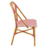 Paris Prix Chaise En Rotin "Danial" 85cm Rose & Naturel