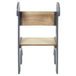 Paris Prix Chaise Enfant Design "Dino" 60cm Gris & Naturel