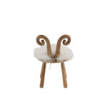 Paris Prix Chaise Enfant Design "Oreille Mouton" 56cm Naturel