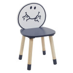 paris prix Chaise Enfant "Monsieur Heureux" 52cm Bleu