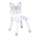 paris prix Chaise Enfant Scandinave "Renard" 52cm Blanc