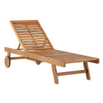 paris prix Chaise Longue en Bois "Luzon" 200cm Naturel